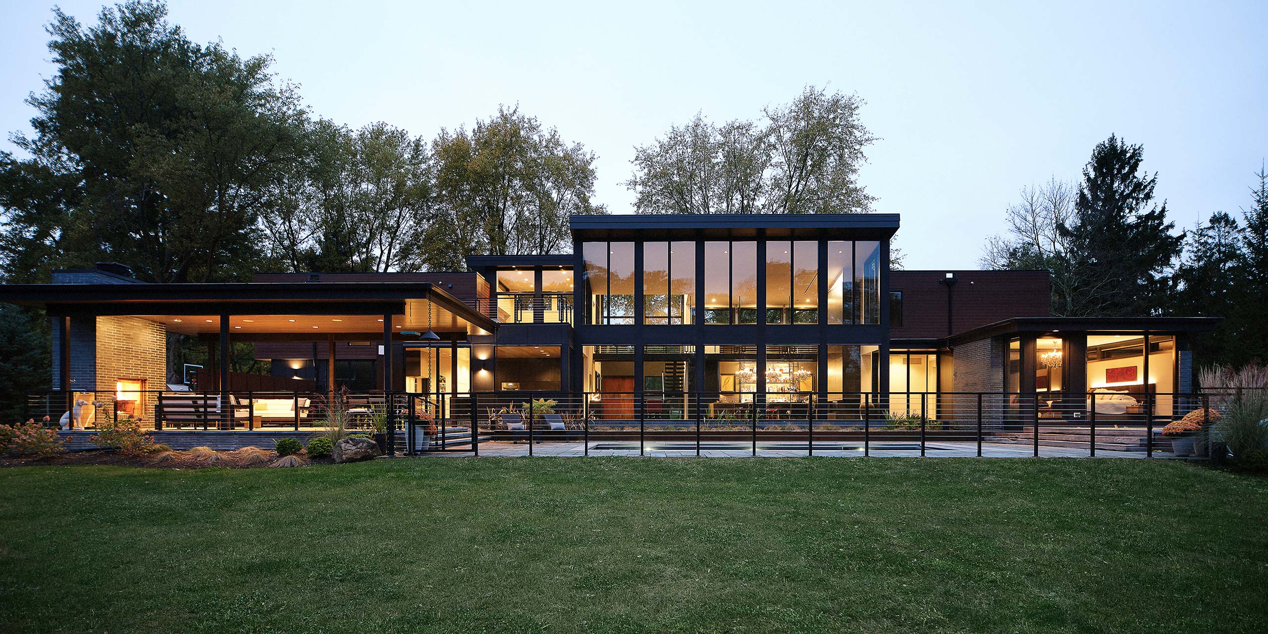 gated entry in a modern home