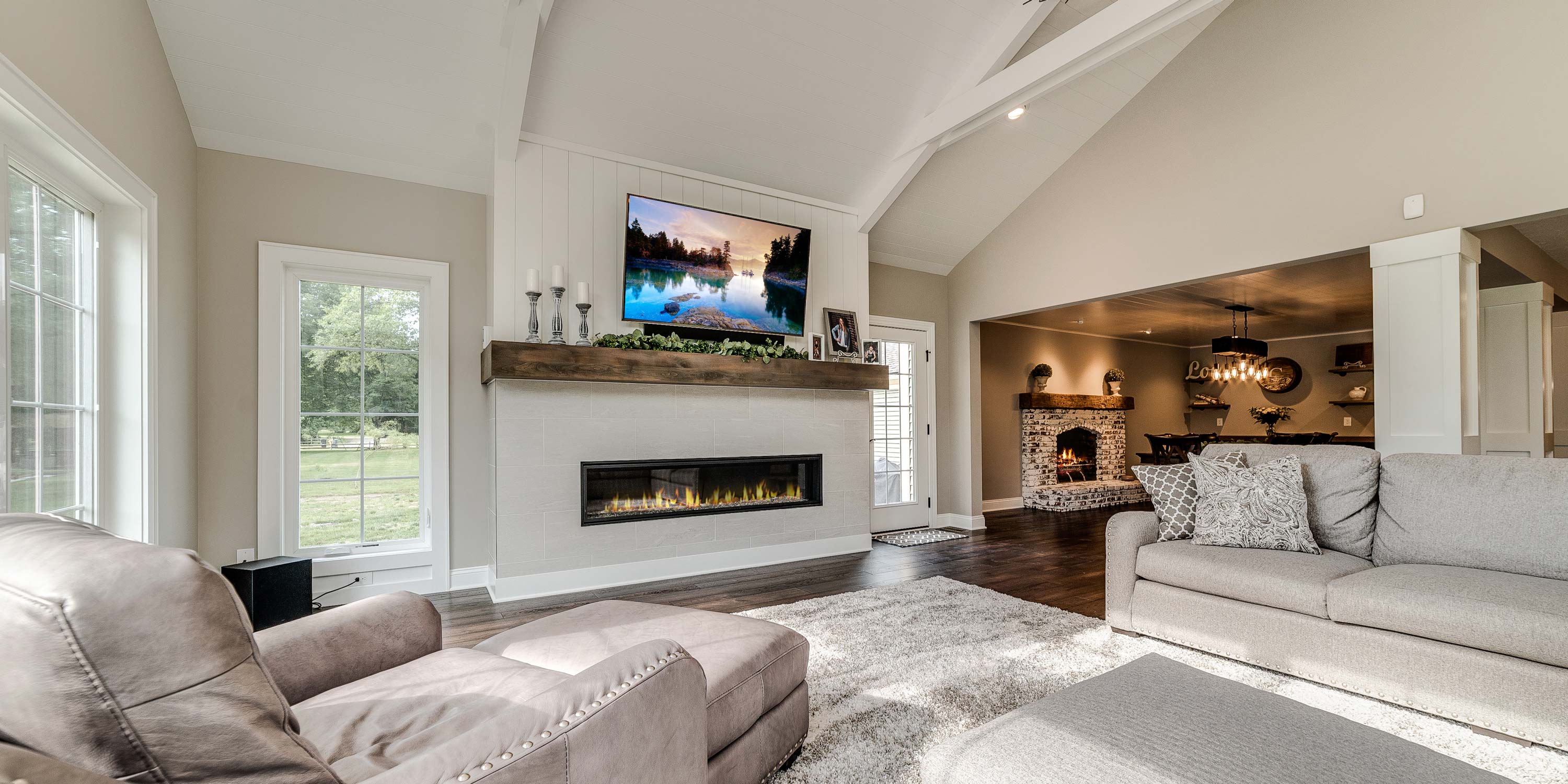 living room with Control4 technology