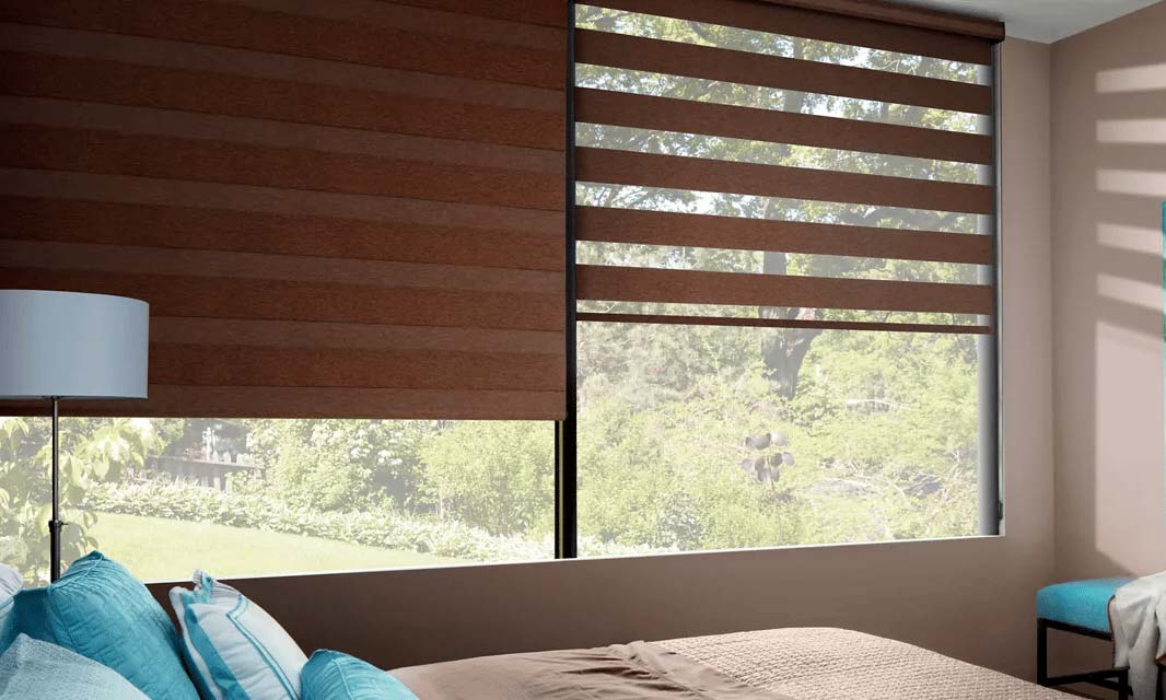 Roman Shades by Hunter Douglas in a home office